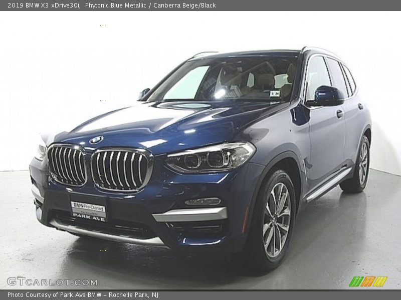Phytonic Blue Metallic / Canberra Beige/Black 2019 BMW X3 xDrive30i