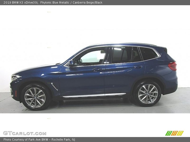 Phytonic Blue Metallic / Canberra Beige/Black 2019 BMW X3 xDrive30i