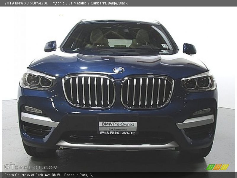 Phytonic Blue Metallic / Canberra Beige/Black 2019 BMW X3 xDrive30i
