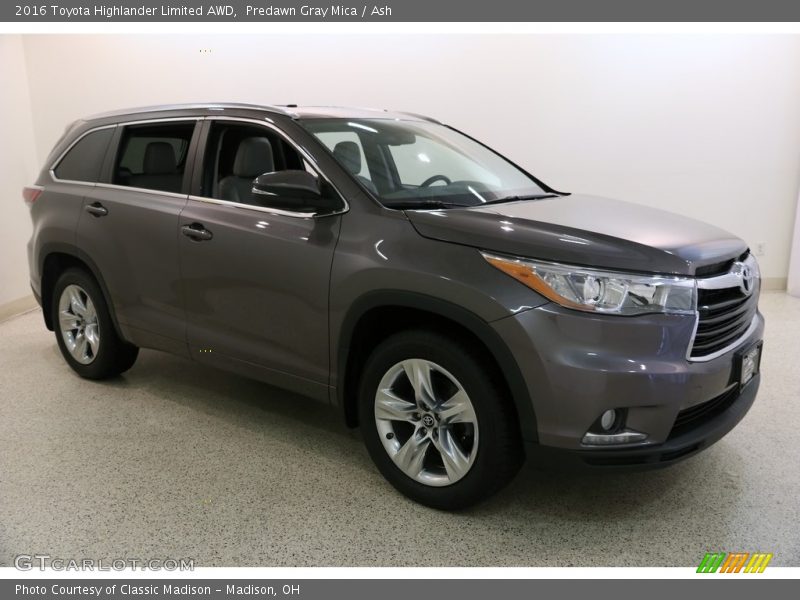 Predawn Gray Mica / Ash 2016 Toyota Highlander Limited AWD