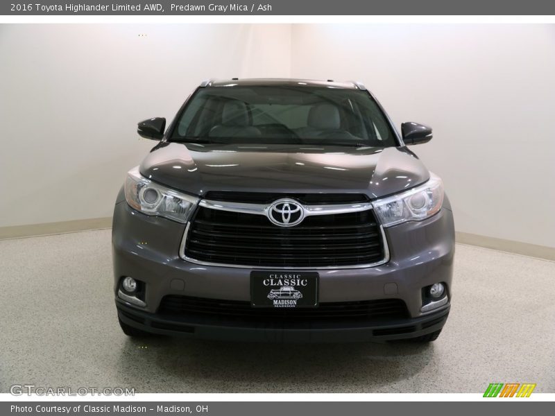 Predawn Gray Mica / Ash 2016 Toyota Highlander Limited AWD