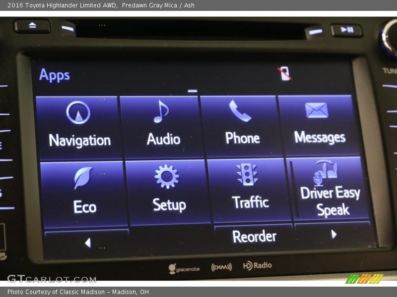 Predawn Gray Mica / Ash 2016 Toyota Highlander Limited AWD