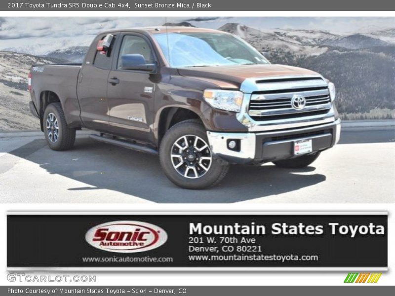 Sunset Bronze Mica / Black 2017 Toyota Tundra SR5 Double Cab 4x4