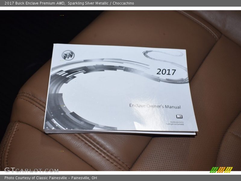 Sparkling Silver Metallic / Choccachino 2017 Buick Enclave Premium AWD
