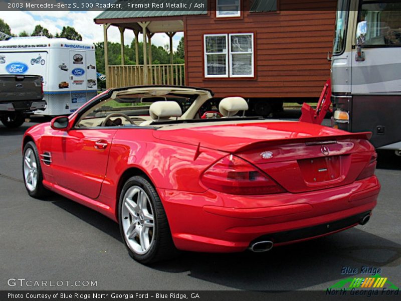 Firemist Red Metallic / Ash 2003 Mercedes-Benz SL 500 Roadster