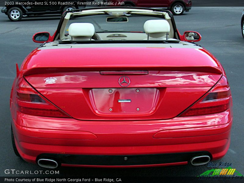Firemist Red Metallic / Ash 2003 Mercedes-Benz SL 500 Roadster
