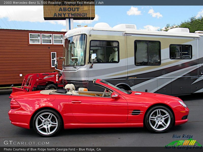 Firemist Red Metallic / Ash 2003 Mercedes-Benz SL 500 Roadster