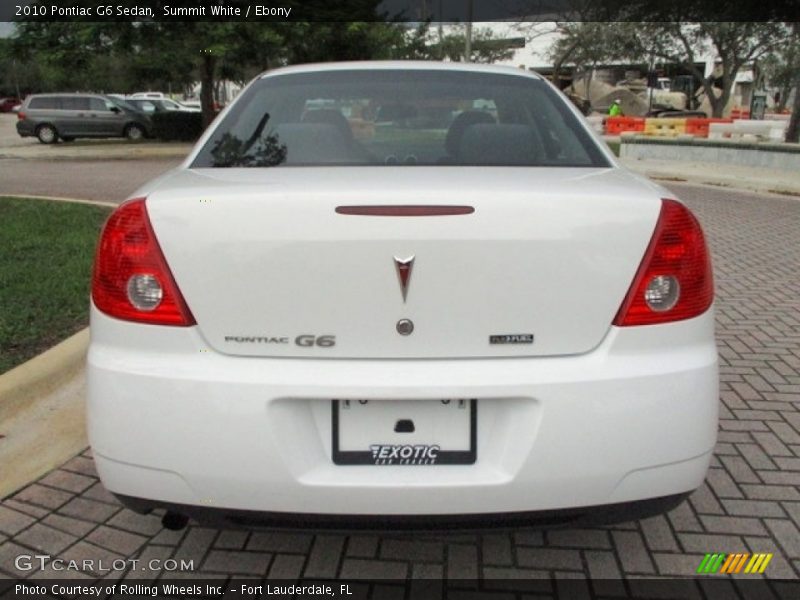 Summit White / Ebony 2010 Pontiac G6 Sedan
