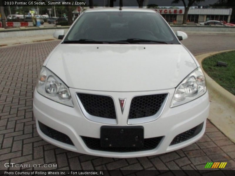 Summit White / Ebony 2010 Pontiac G6 Sedan