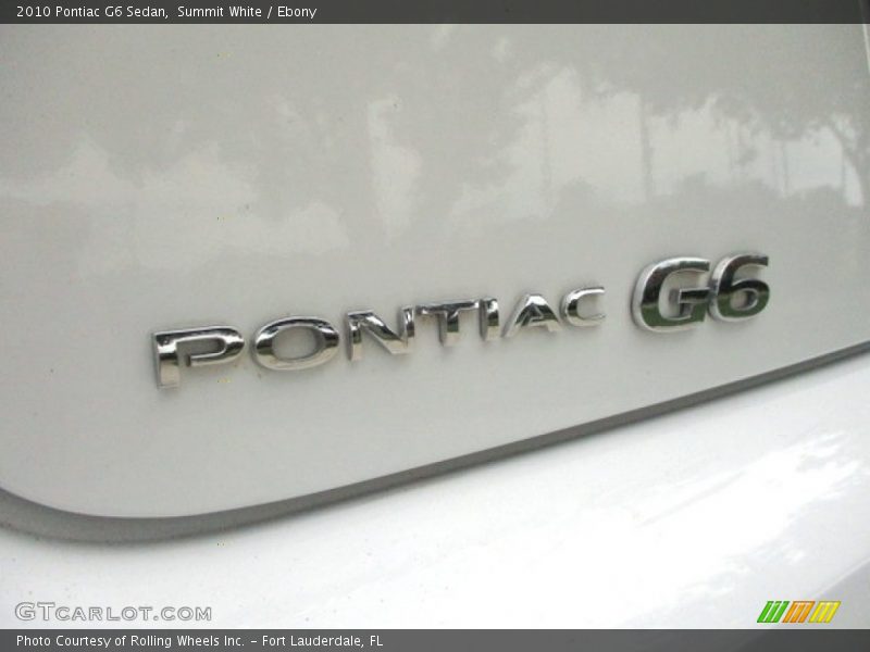 Summit White / Ebony 2010 Pontiac G6 Sedan