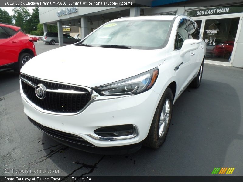 Summit White / Shale/Ebony Accents 2019 Buick Enclave Premium AWD