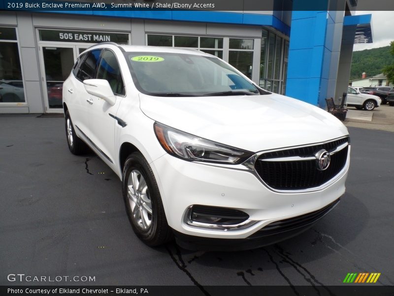 Summit White / Shale/Ebony Accents 2019 Buick Enclave Premium AWD