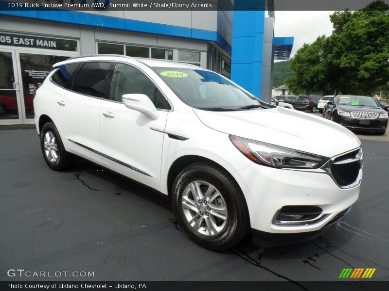 Summit White / Shale/Ebony Accents 2019 Buick Enclave Premium AWD