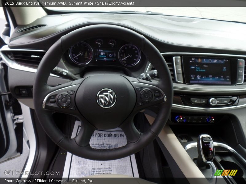 Summit White / Shale/Ebony Accents 2019 Buick Enclave Premium AWD