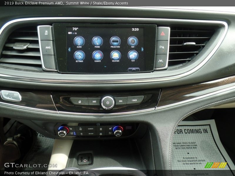 Summit White / Shale/Ebony Accents 2019 Buick Enclave Premium AWD