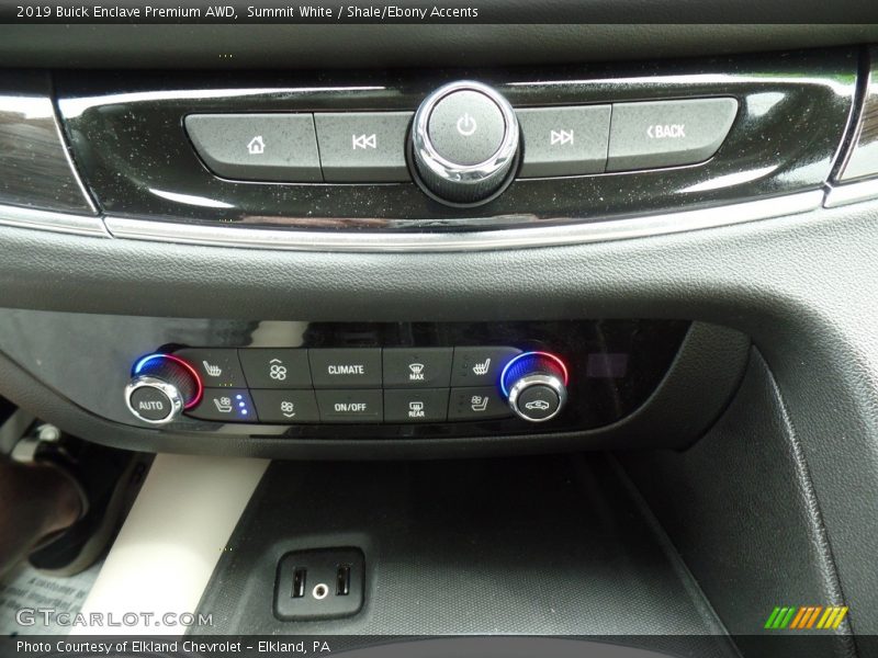 Summit White / Shale/Ebony Accents 2019 Buick Enclave Premium AWD