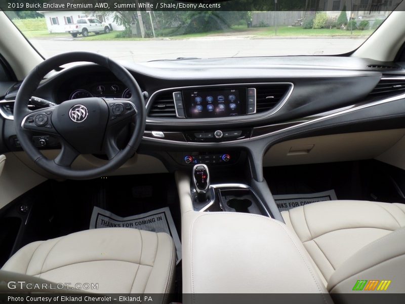 Summit White / Shale/Ebony Accents 2019 Buick Enclave Premium AWD