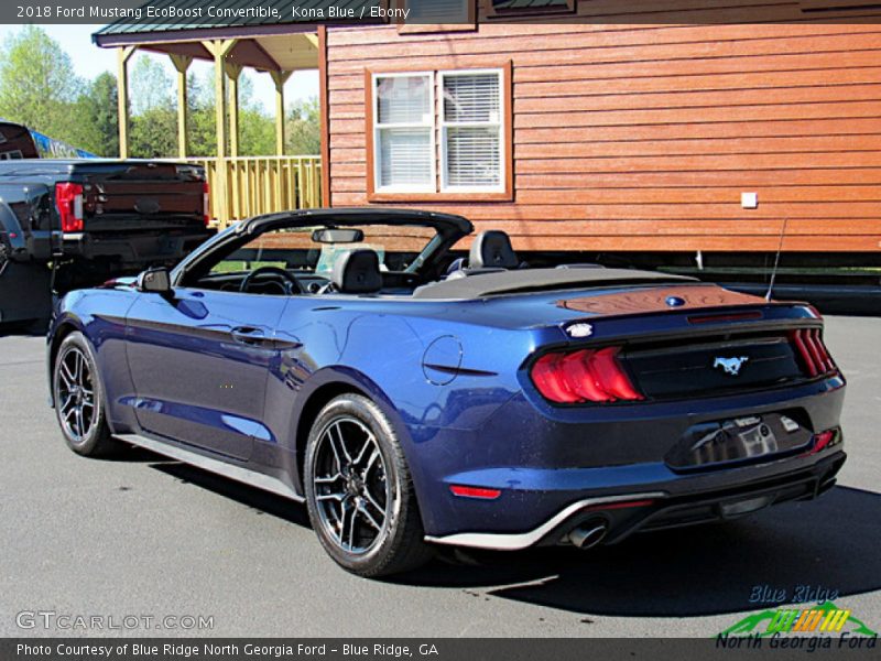Kona Blue / Ebony 2018 Ford Mustang EcoBoost Convertible
