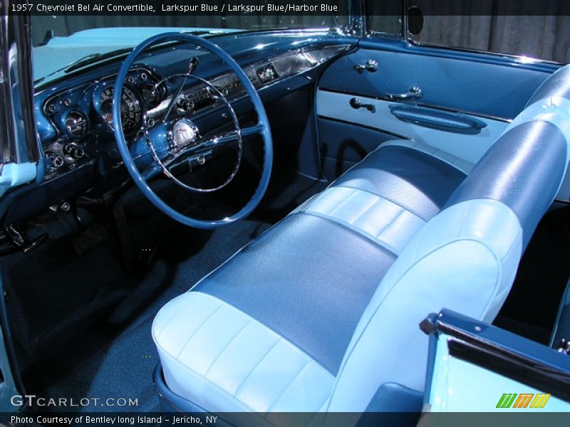 Larkspur Blue / Larkspur Blue/Harbor Blue 1957 Chevrolet Bel Air Convertible