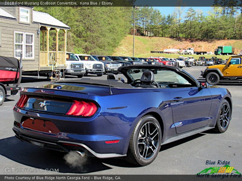 Kona Blue / Ebony 2018 Ford Mustang EcoBoost Convertible