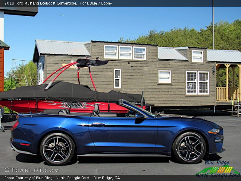 Kona Blue / Ebony 2018 Ford Mustang EcoBoost Convertible
