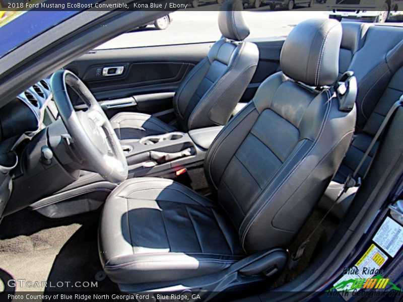 Kona Blue / Ebony 2018 Ford Mustang EcoBoost Convertible