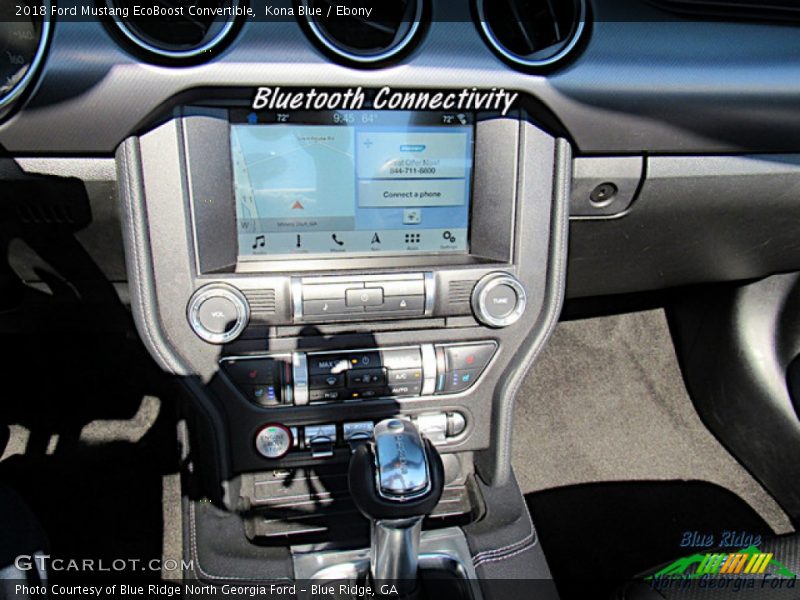 Kona Blue / Ebony 2018 Ford Mustang EcoBoost Convertible