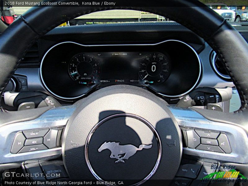 Kona Blue / Ebony 2018 Ford Mustang EcoBoost Convertible
