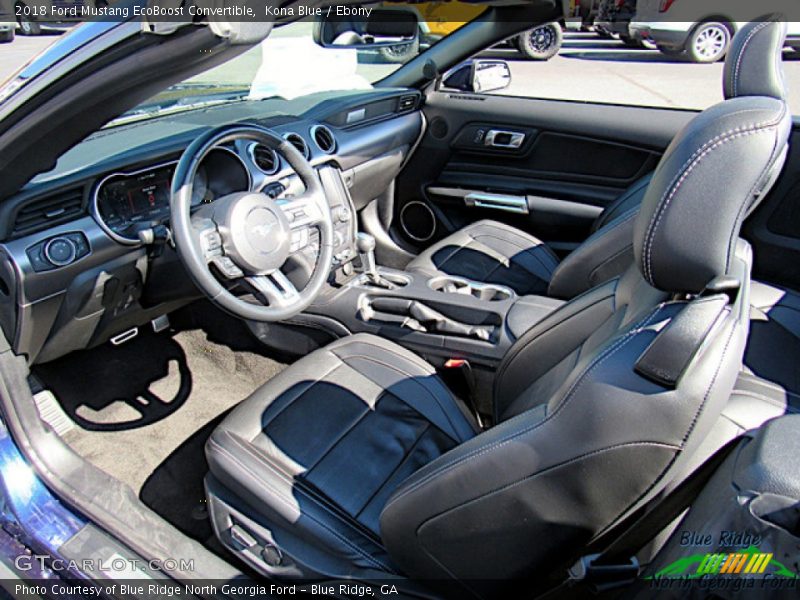 Kona Blue / Ebony 2018 Ford Mustang EcoBoost Convertible