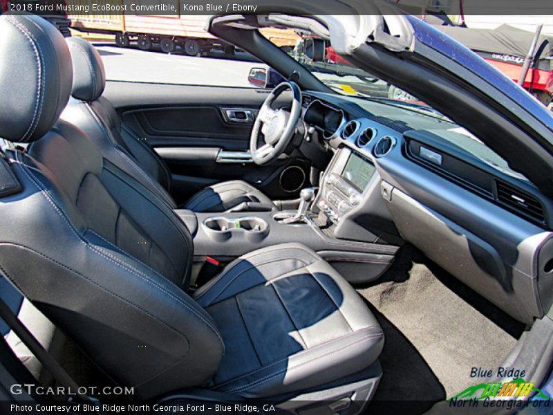 Kona Blue / Ebony 2018 Ford Mustang EcoBoost Convertible