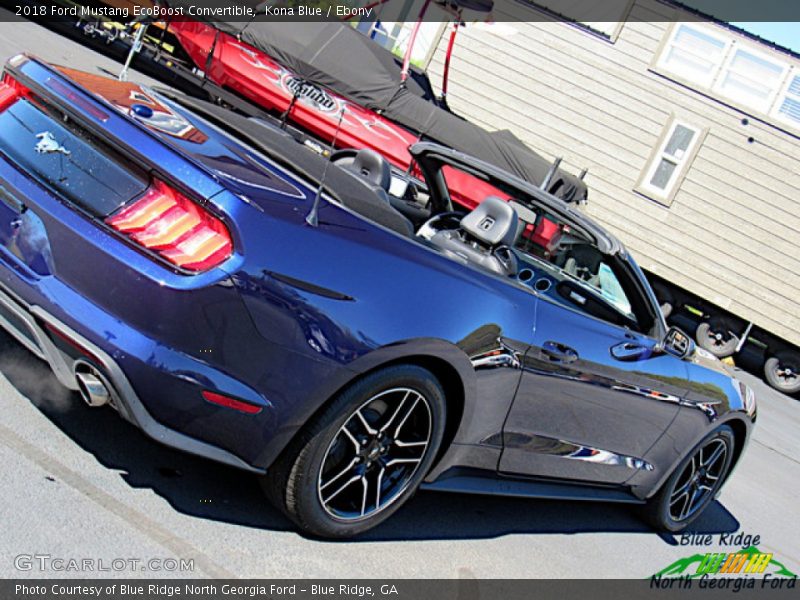 Kona Blue / Ebony 2018 Ford Mustang EcoBoost Convertible