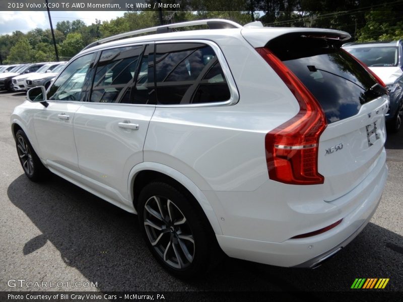 Ice White / Maroon 2019 Volvo XC90 T6 AWD Momentum