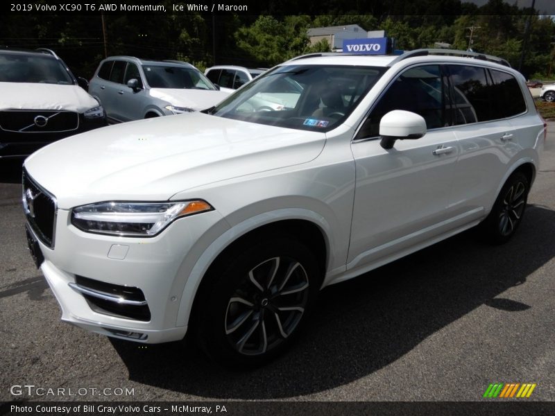 Ice White / Maroon 2019 Volvo XC90 T6 AWD Momentum