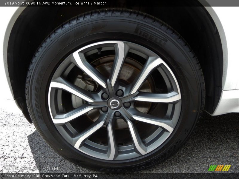 Ice White / Maroon 2019 Volvo XC90 T6 AWD Momentum