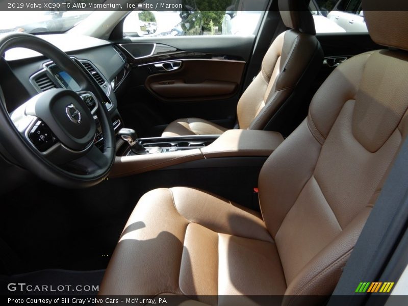 Ice White / Maroon 2019 Volvo XC90 T6 AWD Momentum