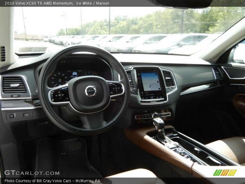 Ice White / Maroon 2019 Volvo XC90 T6 AWD Momentum
