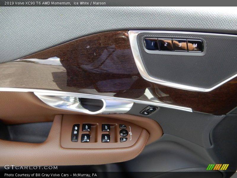 Ice White / Maroon 2019 Volvo XC90 T6 AWD Momentum