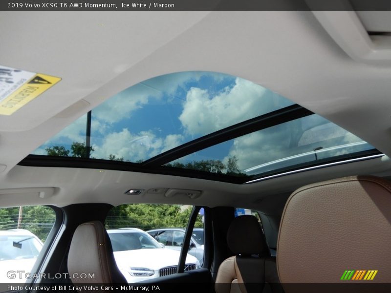 Ice White / Maroon 2019 Volvo XC90 T6 AWD Momentum