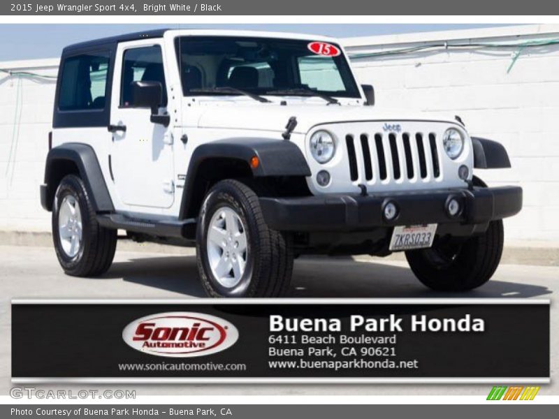 Bright White / Black 2015 Jeep Wrangler Sport 4x4