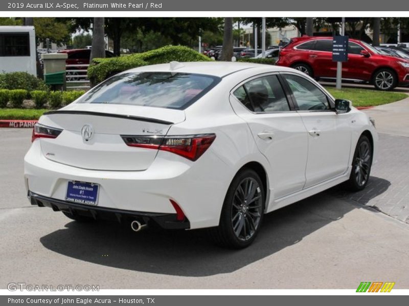 Platinum White Pearl / Red 2019 Acura ILX A-Spec
