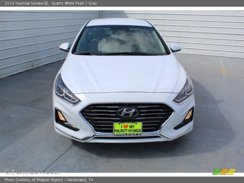 Quartz White Pearl / Gray 2019 Hyundai Sonata SE