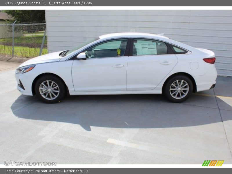 Quartz White Pearl / Gray 2019 Hyundai Sonata SE