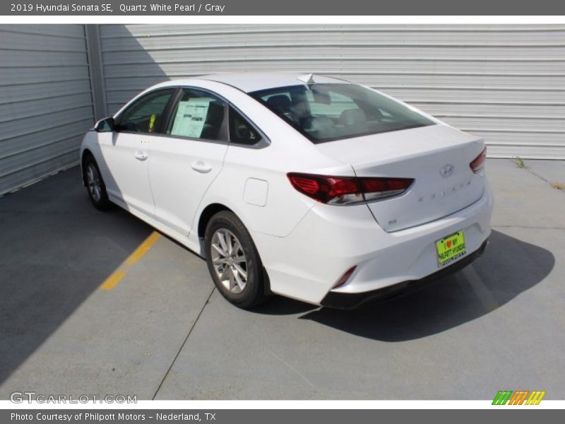 Quartz White Pearl / Gray 2019 Hyundai Sonata SE