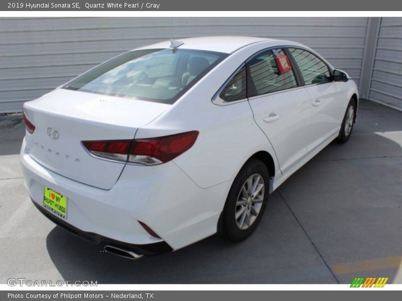 Quartz White Pearl / Gray 2019 Hyundai Sonata SE