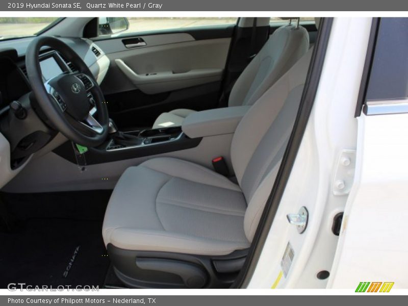 Quartz White Pearl / Gray 2019 Hyundai Sonata SE