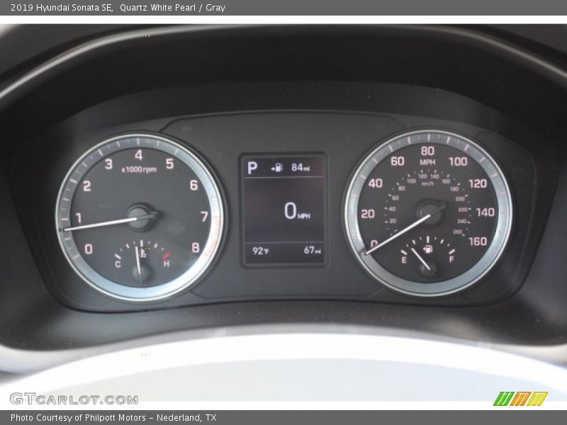 Quartz White Pearl / Gray 2019 Hyundai Sonata SE