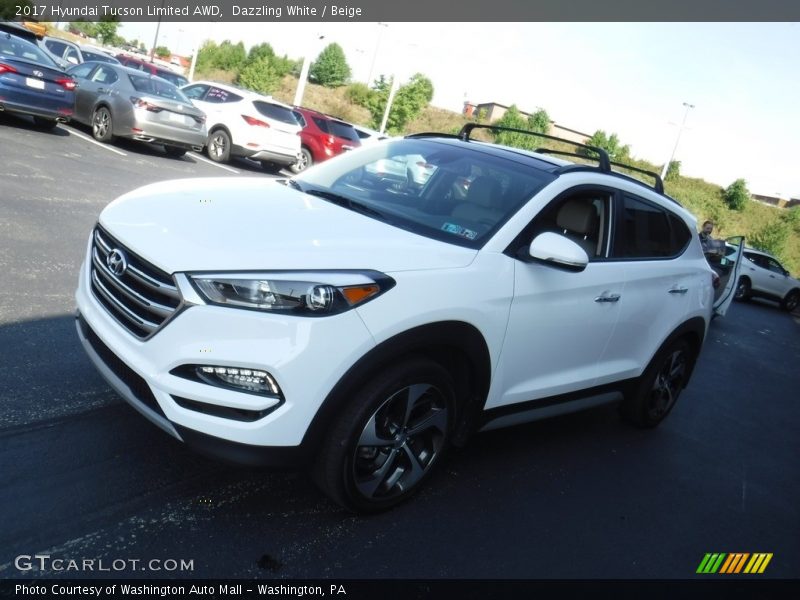 Dazzling White / Beige 2017 Hyundai Tucson Limited AWD