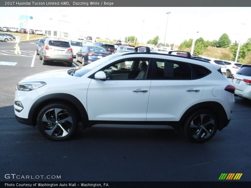 Dazzling White / Beige 2017 Hyundai Tucson Limited AWD
