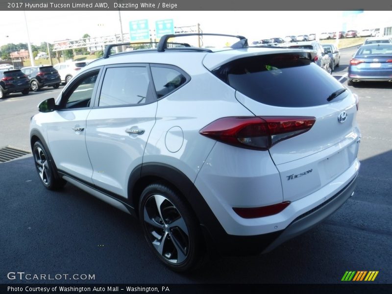 Dazzling White / Beige 2017 Hyundai Tucson Limited AWD
