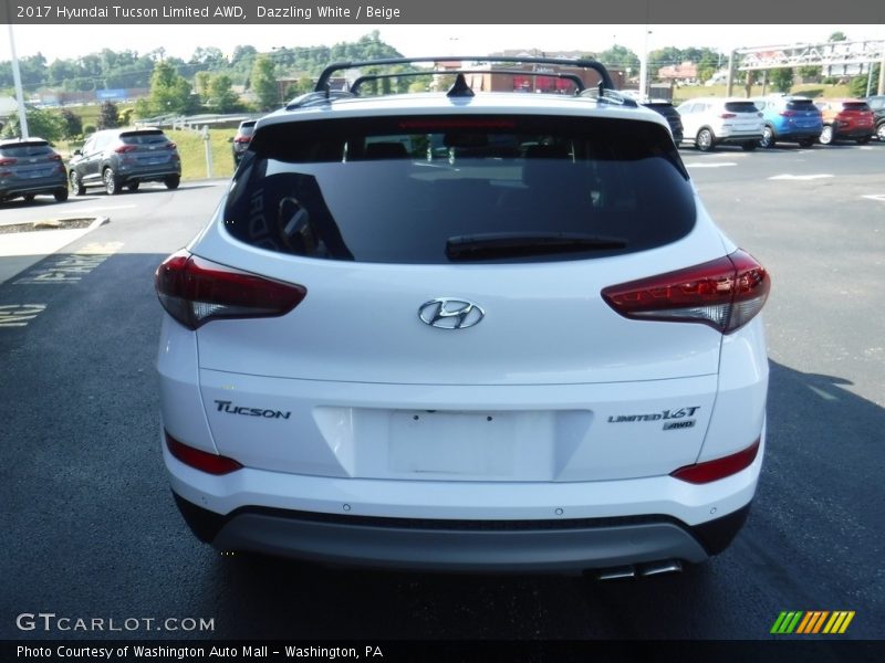 Dazzling White / Beige 2017 Hyundai Tucson Limited AWD